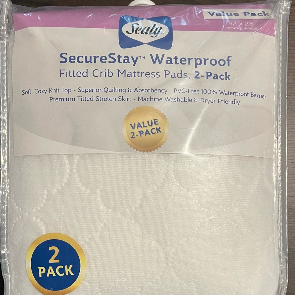 White SecureStay Waterproof Mattress Covers 2-Pack